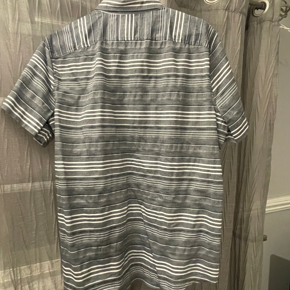 Original Penguin Gray and White Striped Shirt